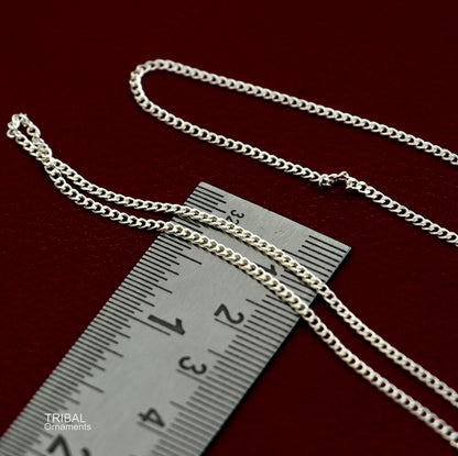 Sterling silver 25-inch Cuban link chain for women, stylish eyeglass and mask chain with a sleek, durable design.