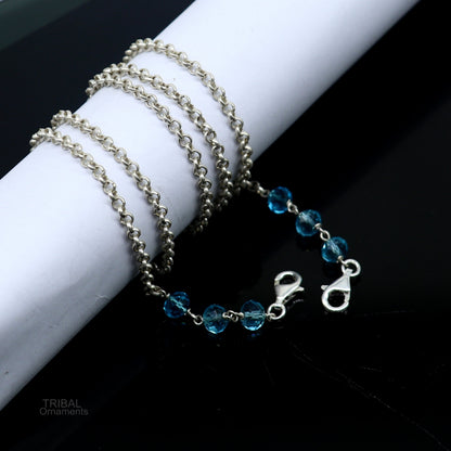 Sterling silver 26-inch face mask and eyeglass chain with rolo links, stylish accessory for women by TRIBAL ORNAMENTS.