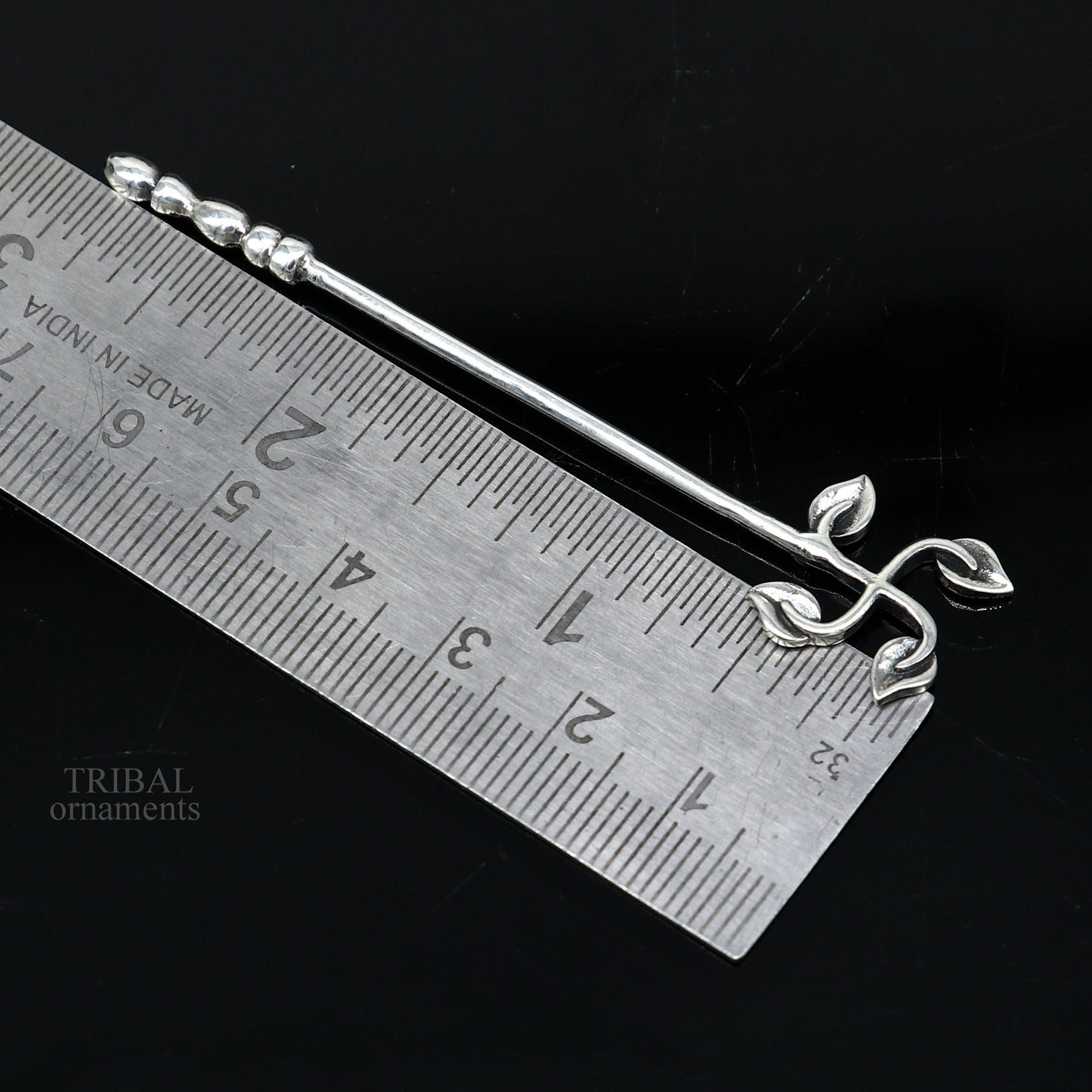 2.9" inches long handmade solid 925 sterling silver kumkum sticks, eyeliner stick, kajal stick, surma stick, brides vintage style gift su655 - TRIBAL ORNAMENTS