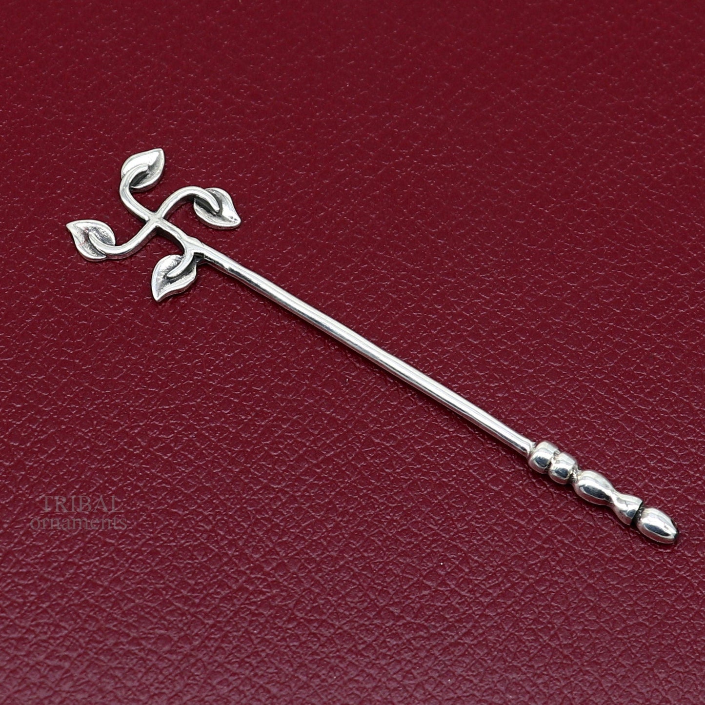 2.9" inches long handmade solid 925 sterling silver kumkum sticks, eyeliner stick, kajal stick, surma stick, brides vintage style gift su655 - TRIBAL ORNAMENTS