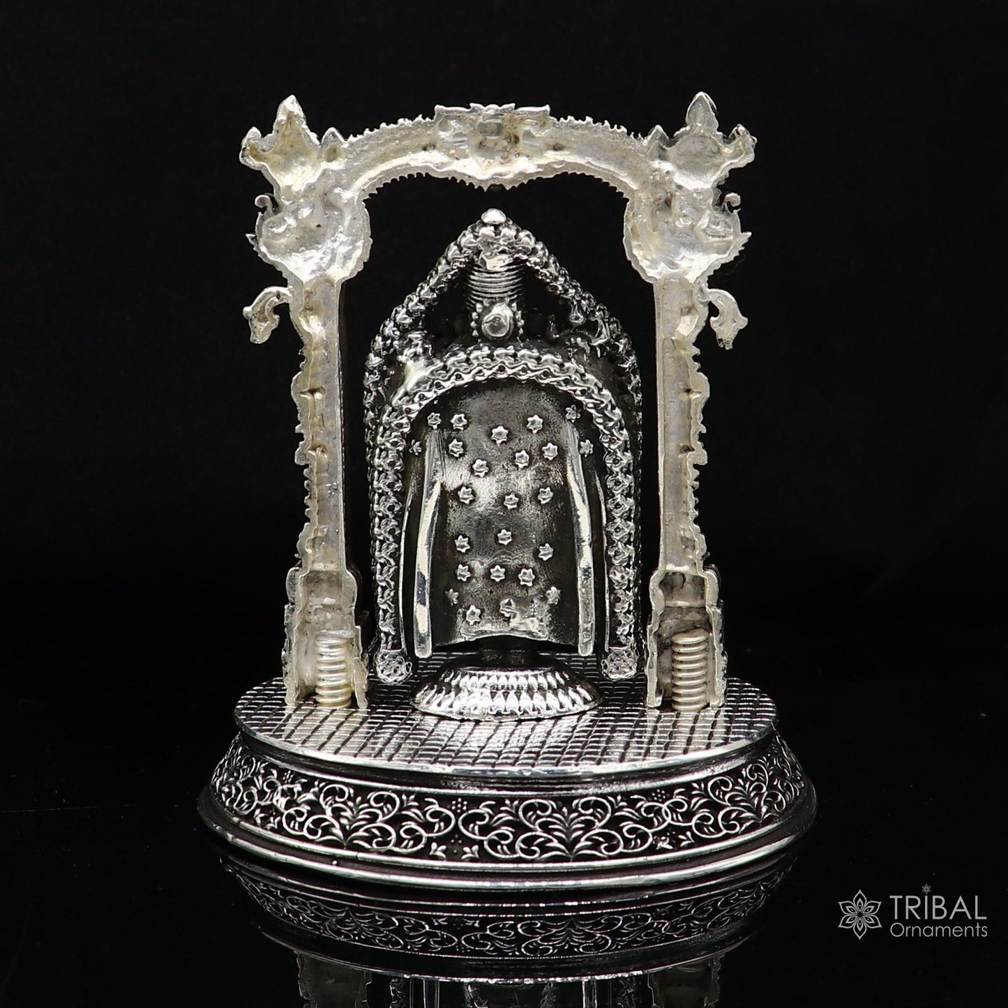 3.5" 925 sterling silver stylish Hindu idol tirupati balaji statue sculpture figurine amazing design Krishna statue gifting jewelry art604 - TRIBAL ORNAMENTS