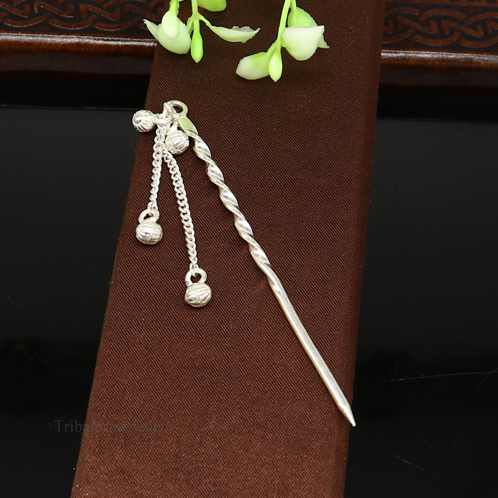 3.5 inches long handmade solid sterling silver eyeliner stick, kajal sticks, surma stick, fabulous brides vintage style gift su394 - TRIBAL ORNAMENTS