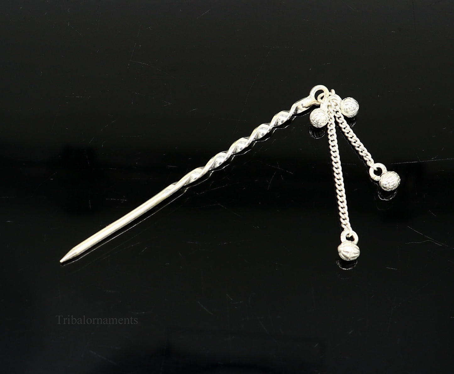 3.5 inches long handmade solid sterling silver eyeliner stick, kajal sticks, surma stick, fabulous brides vintage style gift su394 - TRIBAL ORNAMENTS