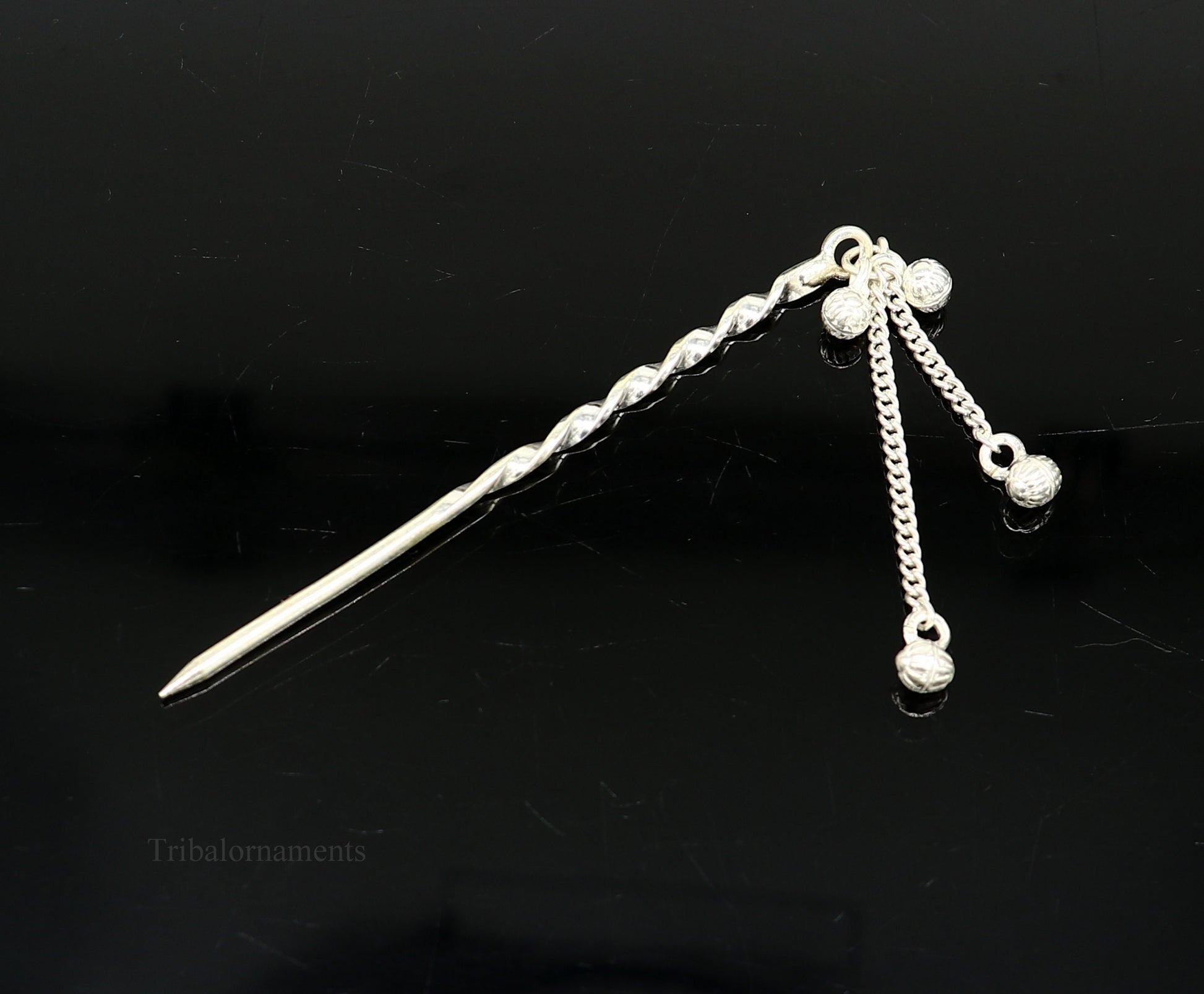 3.5 inches long handmade solid sterling silver eyeliner stick, kajal sticks, surma stick, fabulous brides vintage style gift su394 - TRIBAL ORNAMENTS