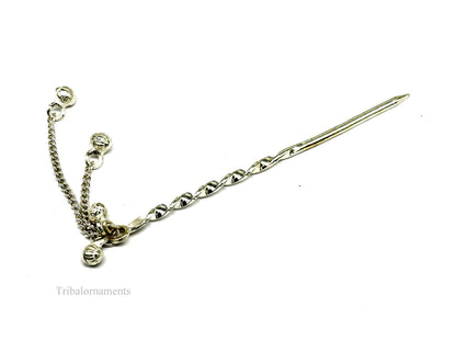 Handmade sterling silver eyeliner stick, kajal and surma, vintage style for brides, by TRIBAL ORNAMENTS, 3.5 inches long.