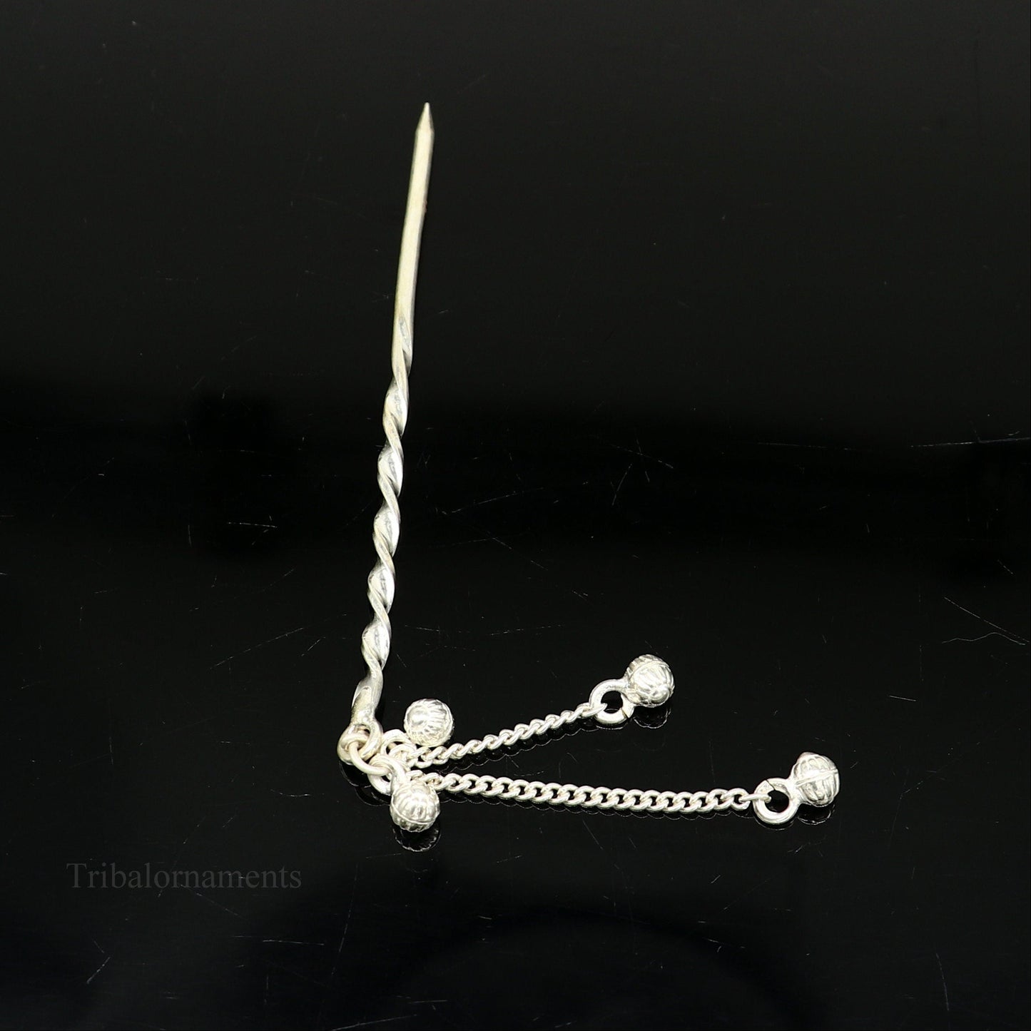 3.5 inches long handmade solid sterling silver eyeliner stick, kajal sticks, surma stick, fabulous brides vintage style gift su394 - TRIBAL ORNAMENTS