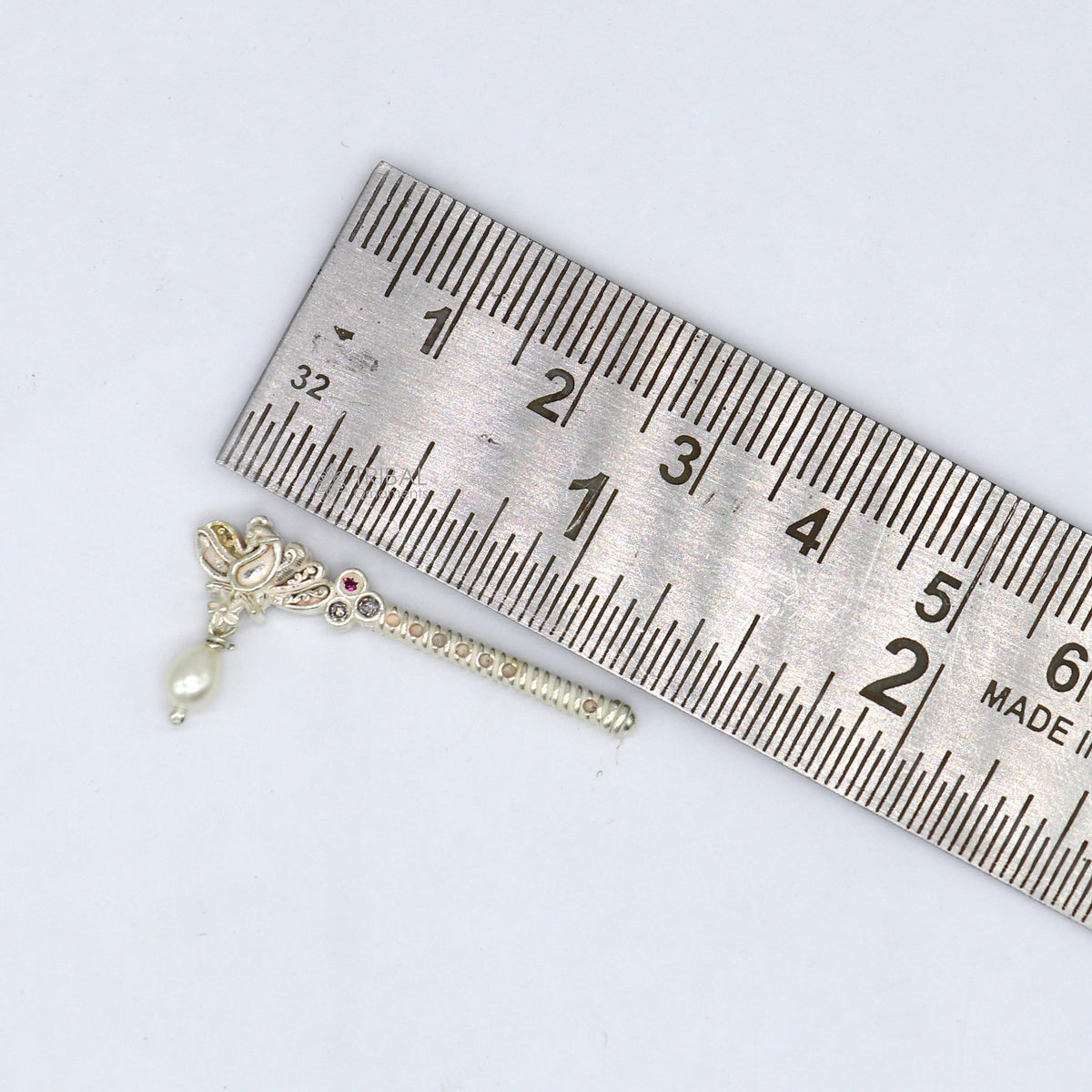 3.5cm" Flute divine 925 sterling silver handmade peacock design idol Krishna flute, silver bansuri, laddu Gopala flute, Krishna flute su1261 - TRIBAL ORNAMENTS