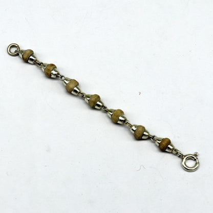 3 inches long handmade basil rosary beaded bracelet or necklace for baby krishna figurine or sculpture, best puja tulsi neckace sbr220 - TRIBAL ORNAMENTS