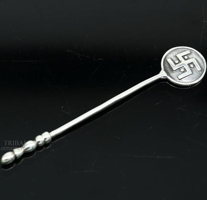 3" inches long handmade solid 925 sterling silver kum kum sticks, eyeliner stick, kajal sticks, surma stick, brides vintage style gift su653 - TRIBAL ORNAMENTS