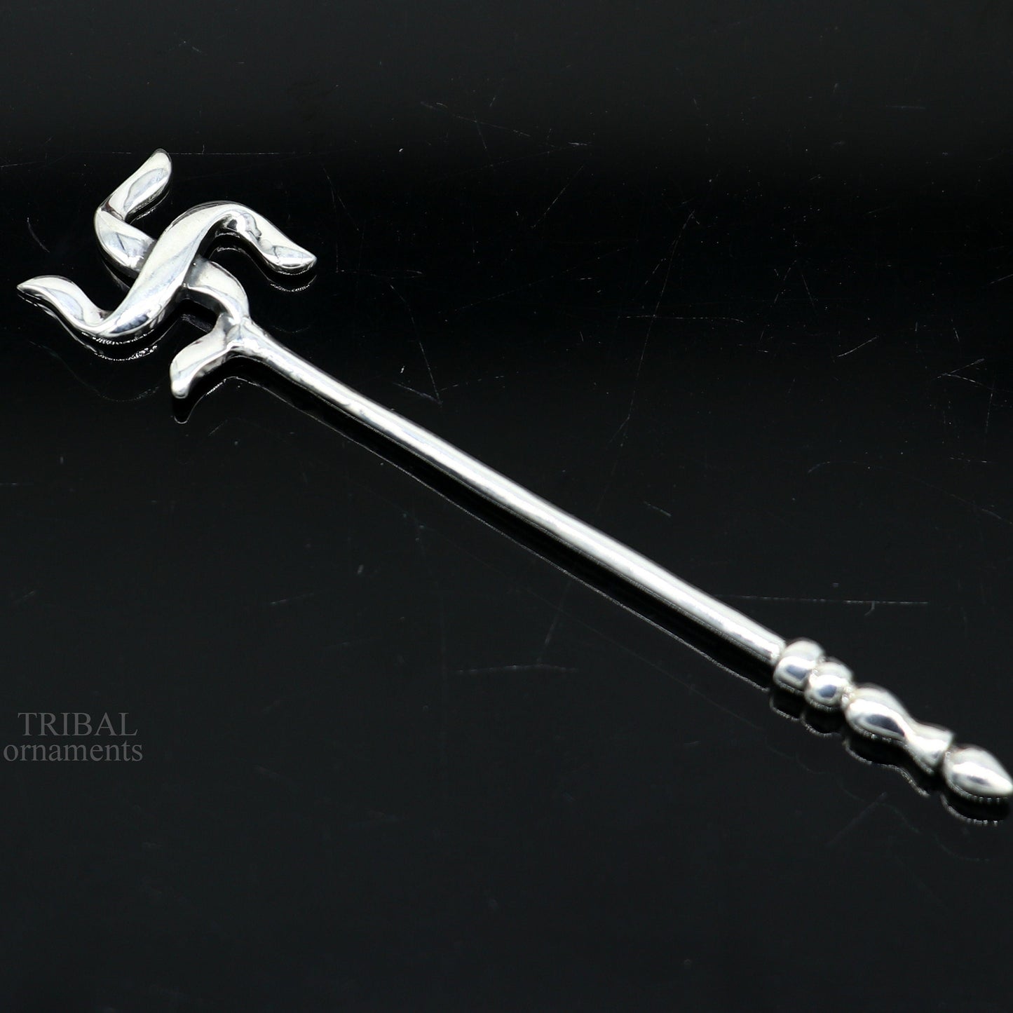 3" inches long handmade solid 925 sterling silver kumkum sticks, eyeliner stick, kajal stick, surma stick, brides vintage style gift su654 - TRIBAL ORNAMENTS