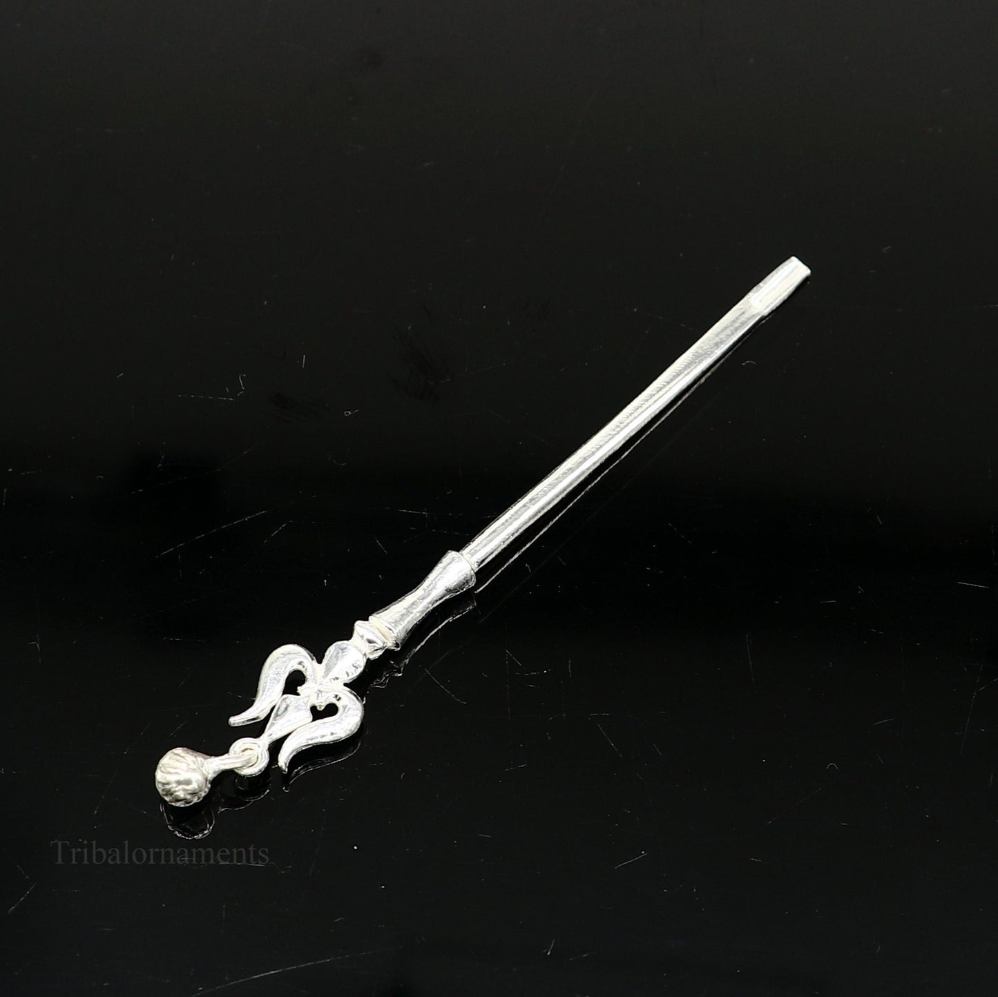 3" inches long handmade solid sterling silver kum kum sticks, eyeliner stick, kajal sticks, surma stick, brides vintage style gift su397 - TRIBAL ORNAMENTS