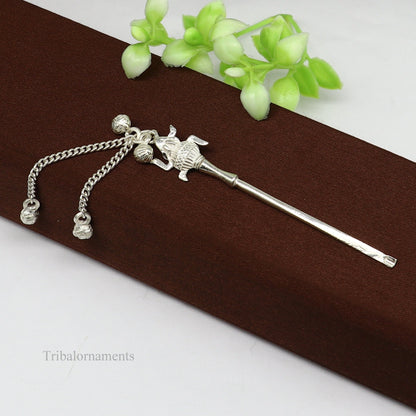 3" inches long handmade solid sterling silver kum kum sticks, eyeliner stick, kajal sticks, surma stick, brides vintage style gift su400 - TRIBAL ORNAMENTS