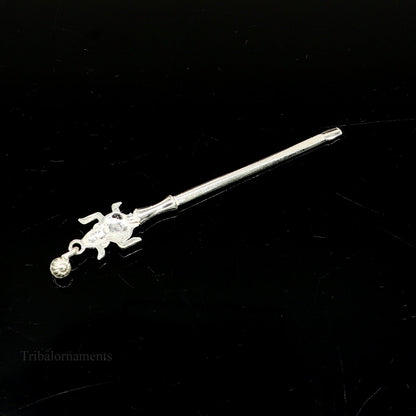 3" inches long handmade solid sterling silver kum kum sticks, eyeliner stick, kajal sticks, surma stick, brides vintage style gift su401 - TRIBAL ORNAMENTS