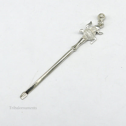 3" inches long handmade solid sterling silver kum kum sticks, eyeliner stick, kajal sticks, surma stick, brides vintage style gift su401 - TRIBAL ORNAMENTS