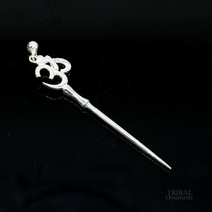 Handmade 3-inch sterling silver kum kum sticks, eyeliner and kajal sticks with vintage style for brides and special occasions.