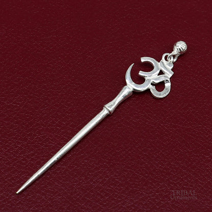 Handmade 3-inch sterling silver kum kum sticks for eyeliner and kajal, vintage style surma sticks by Tribal Ornaments.