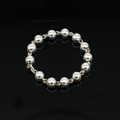 3" inches long handmade sterling silver beaded bracelet or necklace for baby krishna figurine or sculpture, best puja necklace sbr225 - TRIBAL ORNAMENTS