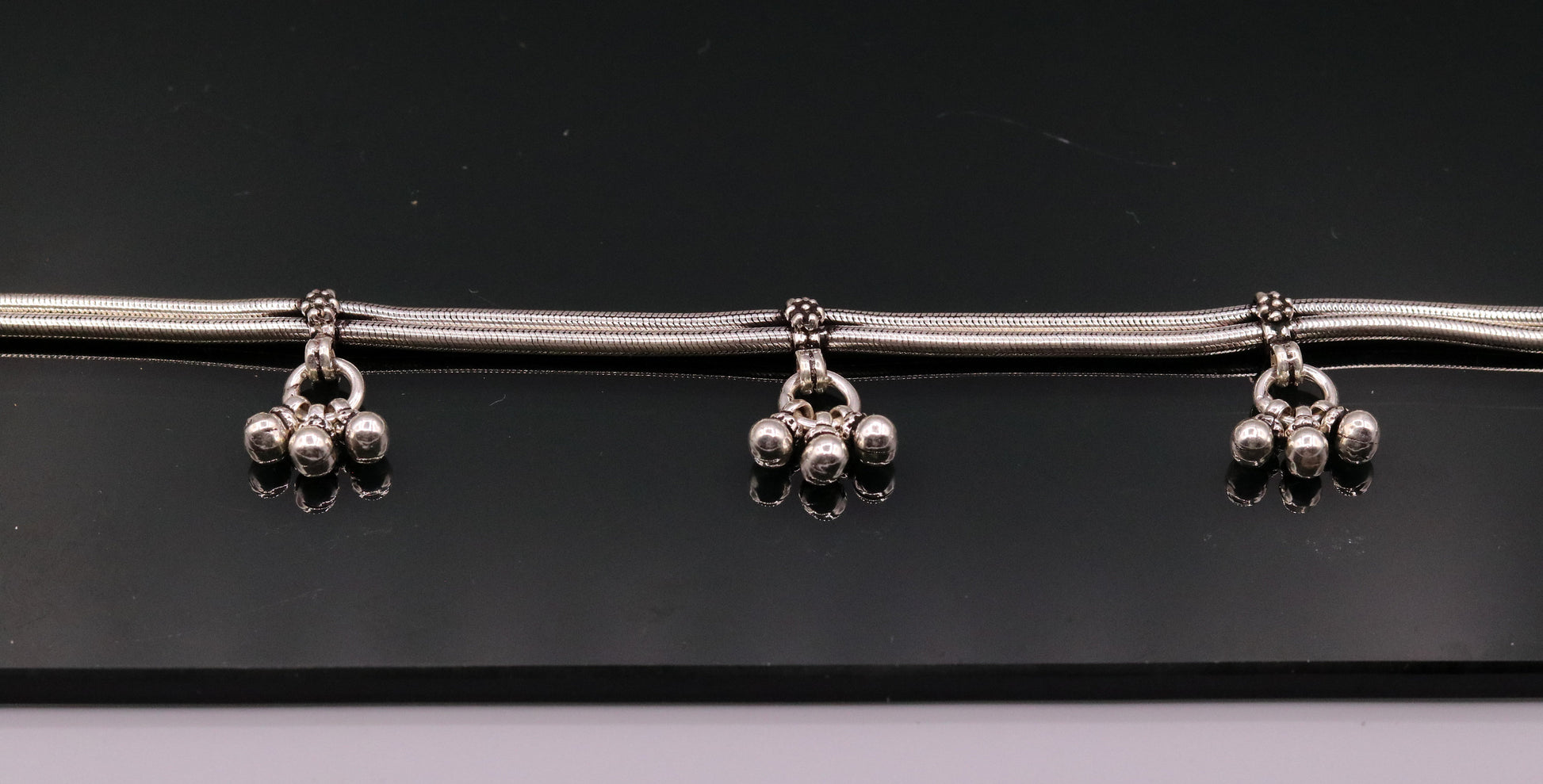 36" to 38.5" inches adjustable 925 sterling silver handmade vintage design awesome belly chain,waist chain belly dance tribal jewelry wch07 - TRIBAL ORNAMENTS