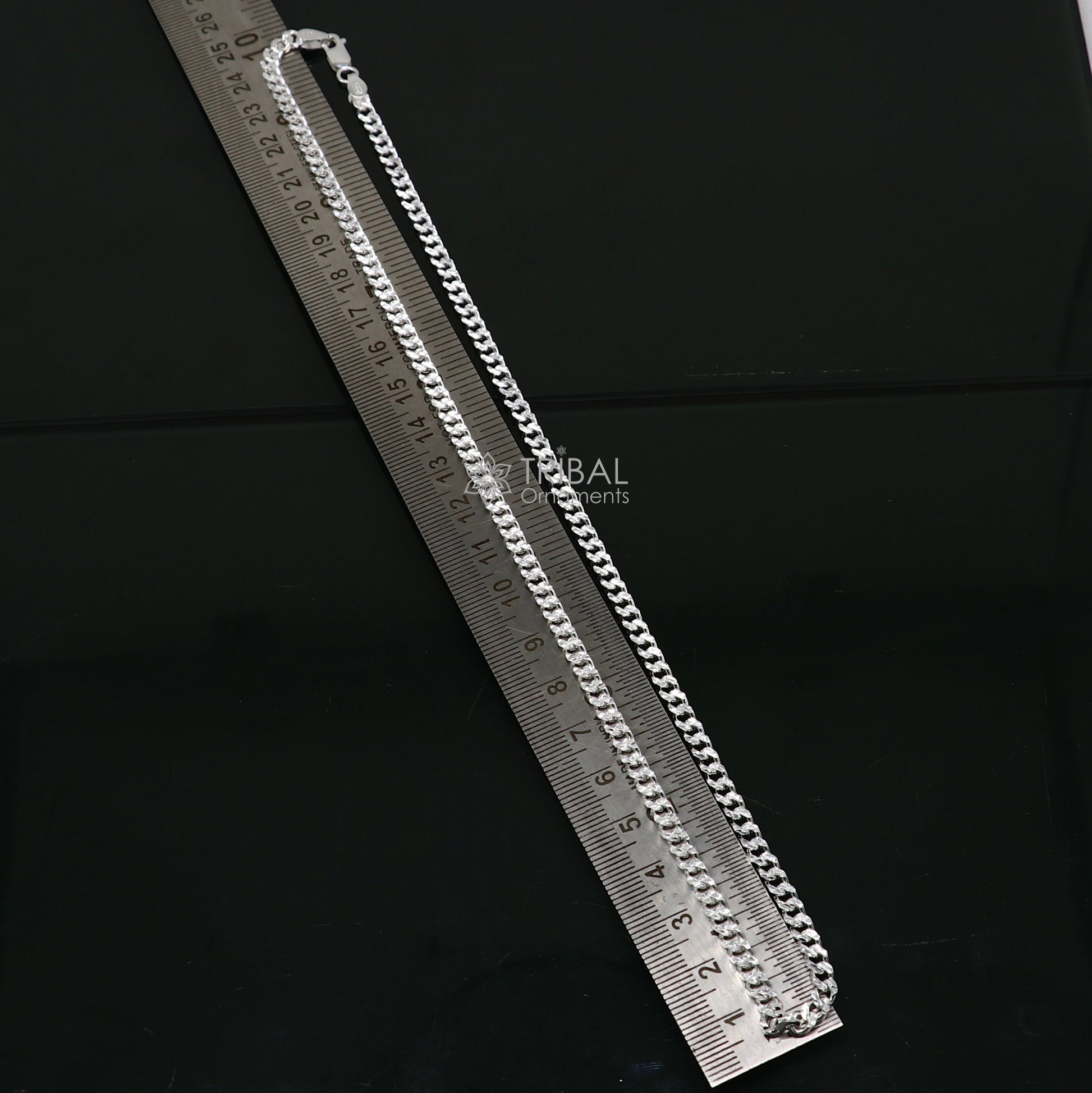 3mm 20" solid 925 sterling silver handmade modern trendy design wheat chain necklace giving it a distinctive and stylish look ch250 - TRIBAL ORNAMENTS