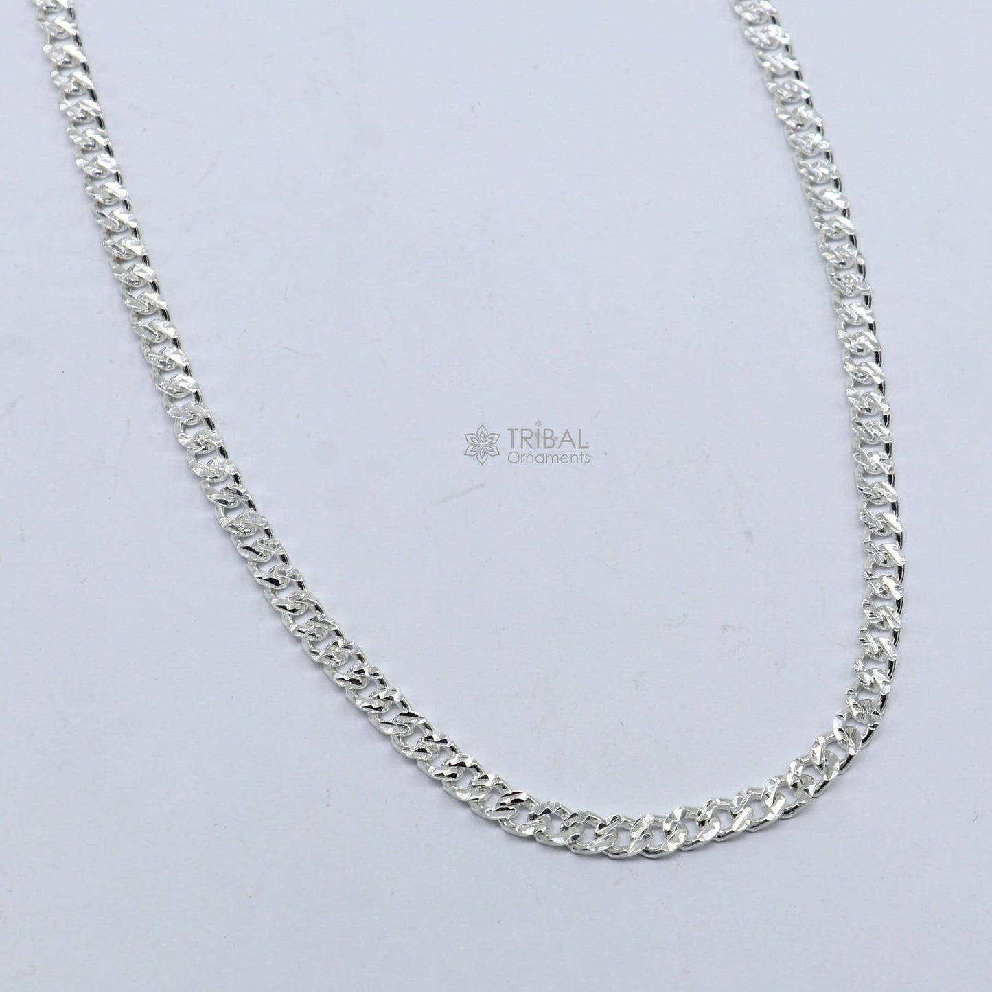 3mm 20" solid 925 sterling silver handmade modern trendy design wheat chain necklace giving it a distinctive and stylish look ch250 - TRIBAL ORNAMENTS