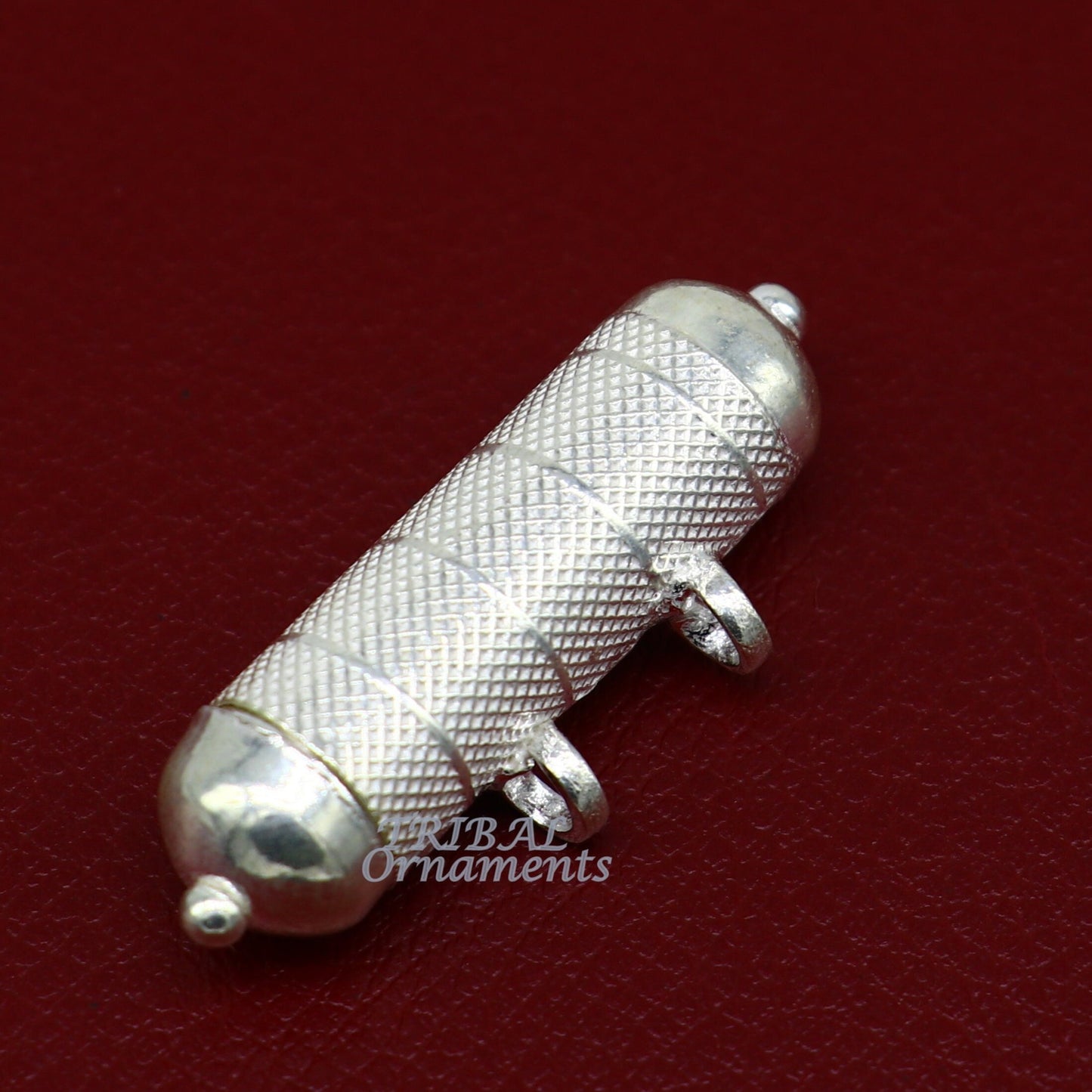 4.2cm wide Sterling silver handmade vintage  design amulet pendant, box pendant, container pendant excellent gifting jewelry nsp471 - TRIBAL ORNAMENTS