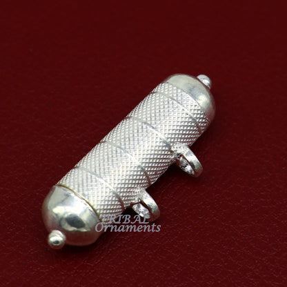 4.2cm wide Sterling silver handmade vintage  design amulet pendant, box pendant, container pendant excellent gifting jewelry nsp471 - TRIBAL ORNAMENTS