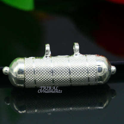 4.2cm wide Sterling silver handmade vintage  design amulet pendant, box pendant, container pendant excellent gifting jewelry nsp471 - TRIBAL ORNAMENTS