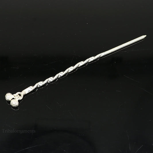 4.5 inches long handmade solid sterling silver eyeliner stick, kajal sticks, surma stick, fabulous brides vintage style gift su398 - TRIBAL ORNAMENTS