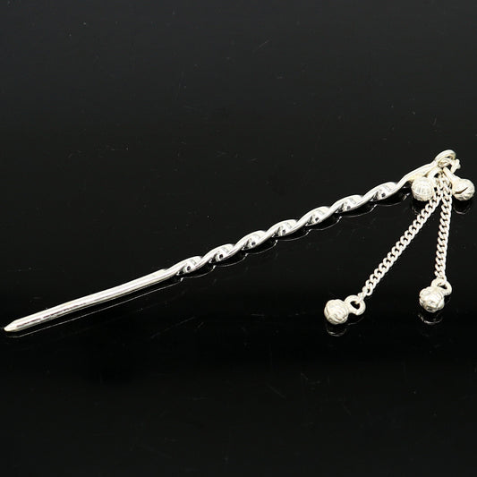 4.5 inches long handmade solid sterling silver eyeliner stick, kajal sticks, surma stick, fabulous brides vintage style gift su399 - TRIBAL ORNAMENTS