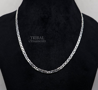 Sterling silver 4.5mm 20-inch chain necklace by Tribal Ornaments, durable, versatile, trendy jewelry for men and girls.