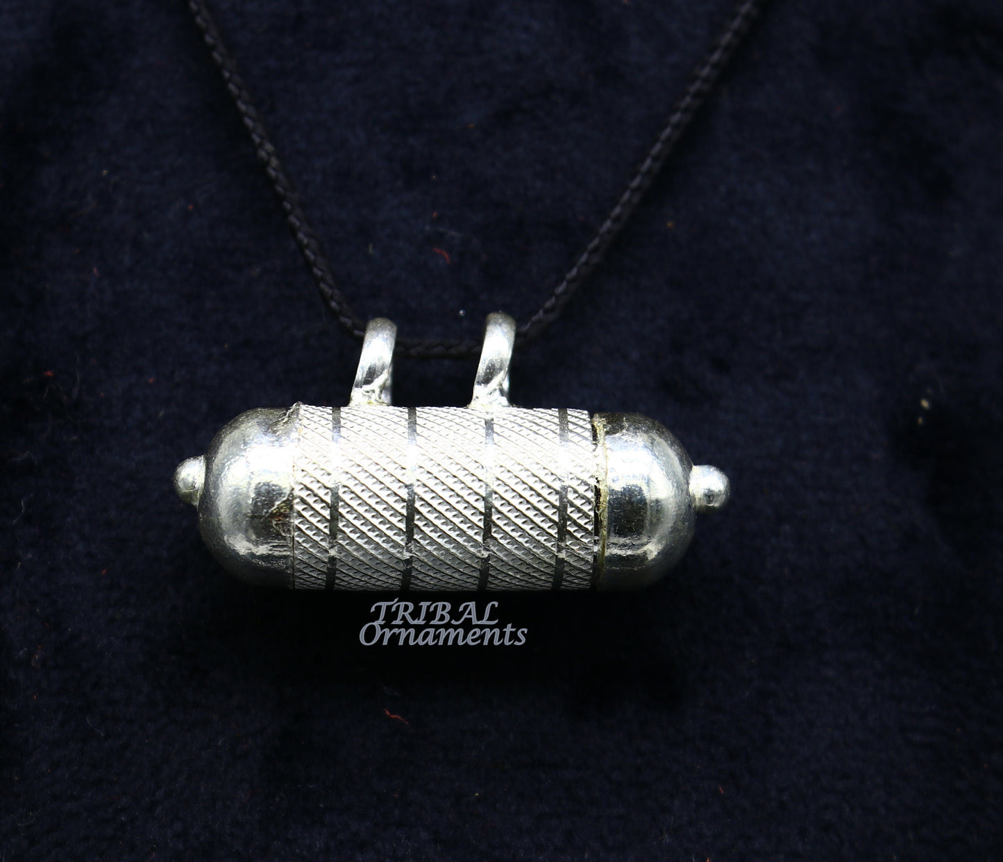 4 cm wide Sterling silver handmade vintage customized design amulet pendant, box pendant, container pendant excellent gifting jewelry nsp470 - TRIBAL ORNAMENTS