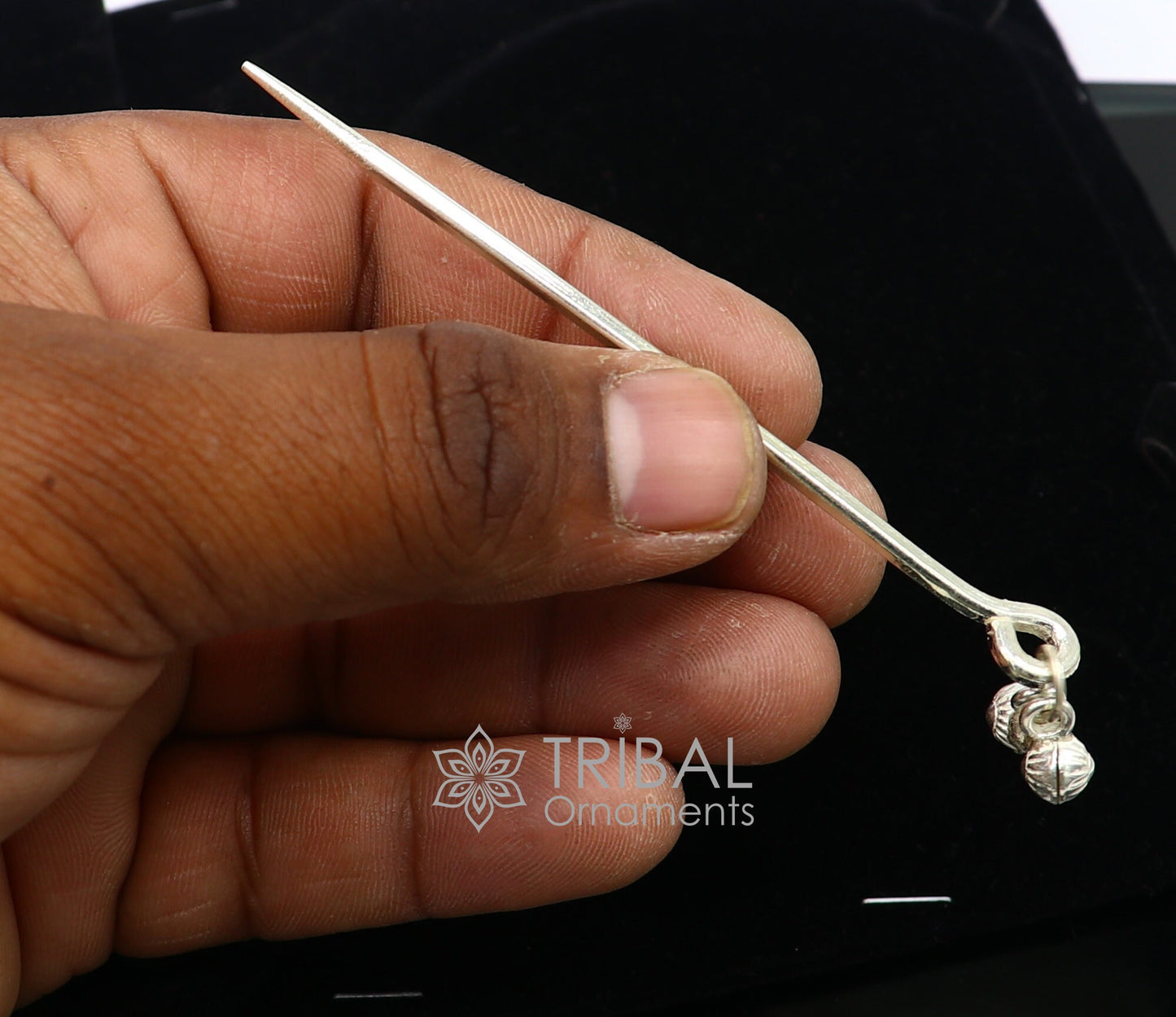 4 inches long handmade solid 925 sterling silver eyeliner stick, kajal sticks, surma stick, fabulous brides vintage style gift su1061 - TRIBAL ORNAMENTS