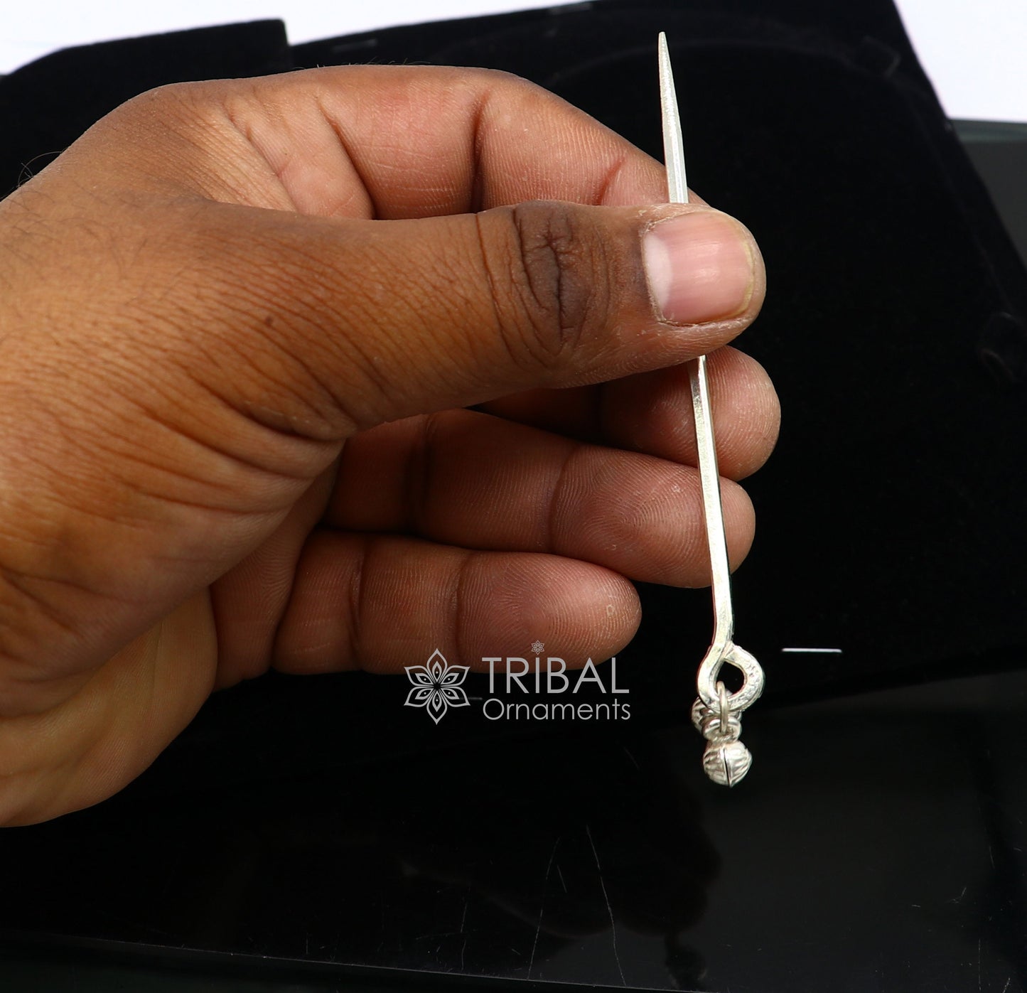 4 inches long handmade solid 925 sterling silver eyeliner stick, kajal sticks, surma stick, fabulous brides vintage style gift su1061 - TRIBAL ORNAMENTS