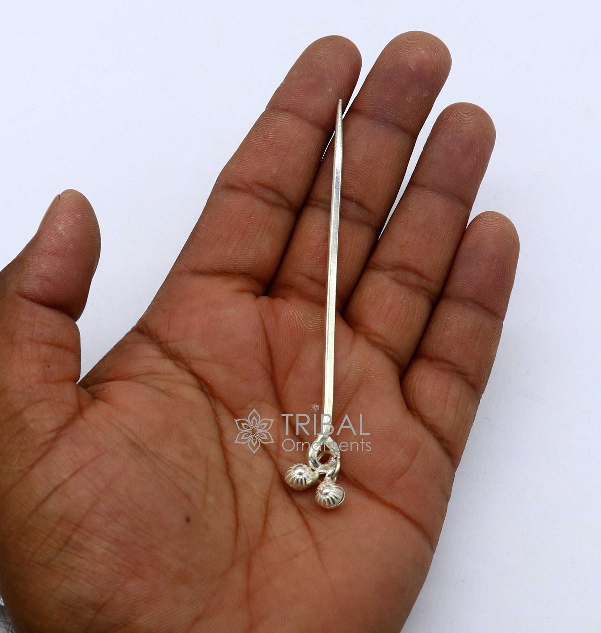 4 inches long handmade solid 925 sterling silver eyeliner stick, kajal sticks, surma stick, fabulous brides vintage style gift su1061 - TRIBAL ORNAMENTS