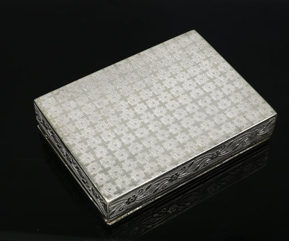 4"x 3" inches 925 sterling silver trinket box casket box container cigar box, sanduk/tijori brides jewelry box collectible pieces stb786 - TRIBAL ORNAMENTS
