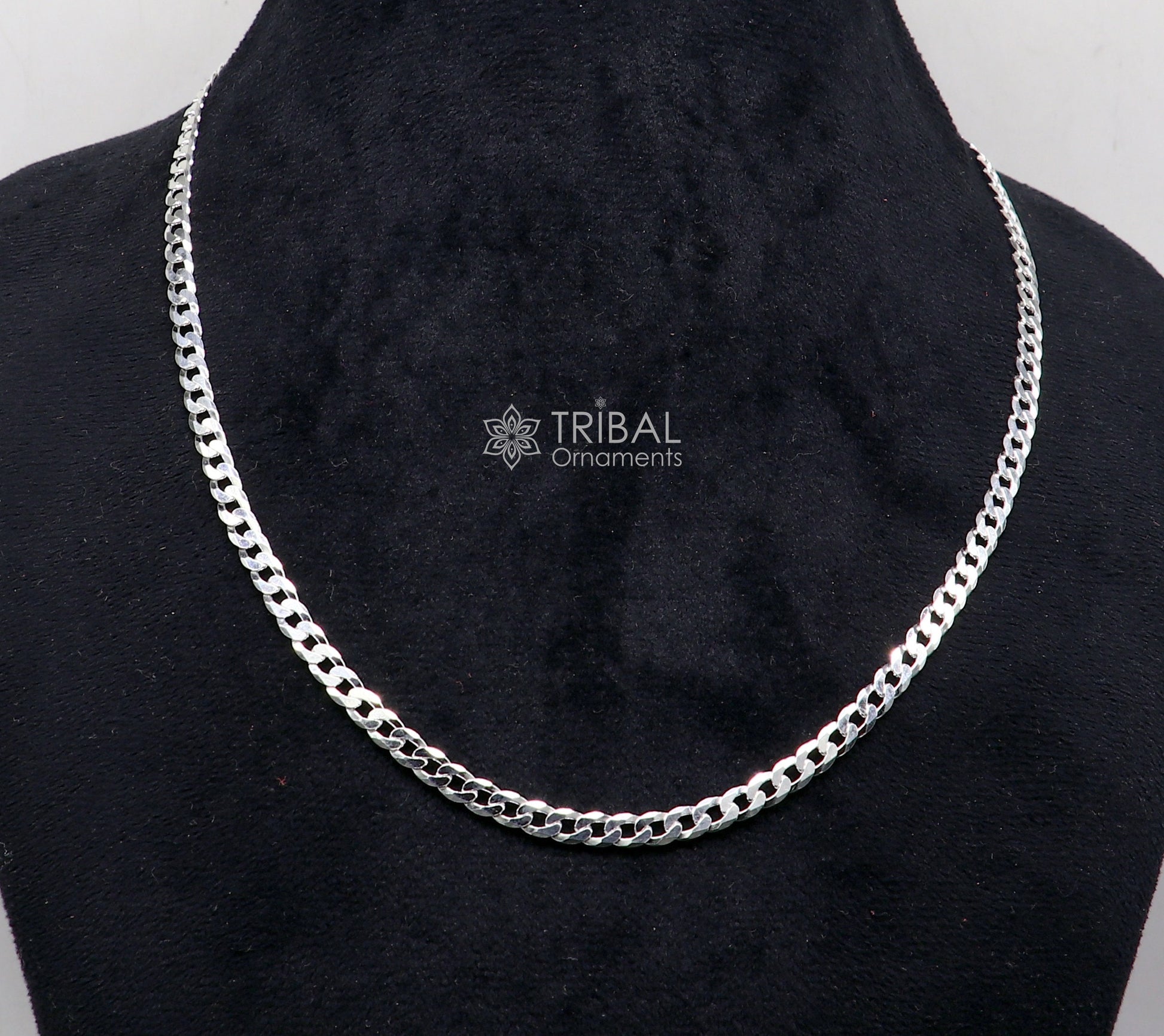 4mm 20" solid 925 sterling silver handmade modern trendy design wheat chain necklace giving it a distinctive and stylish look ch249 - TRIBAL ORNAMENTS