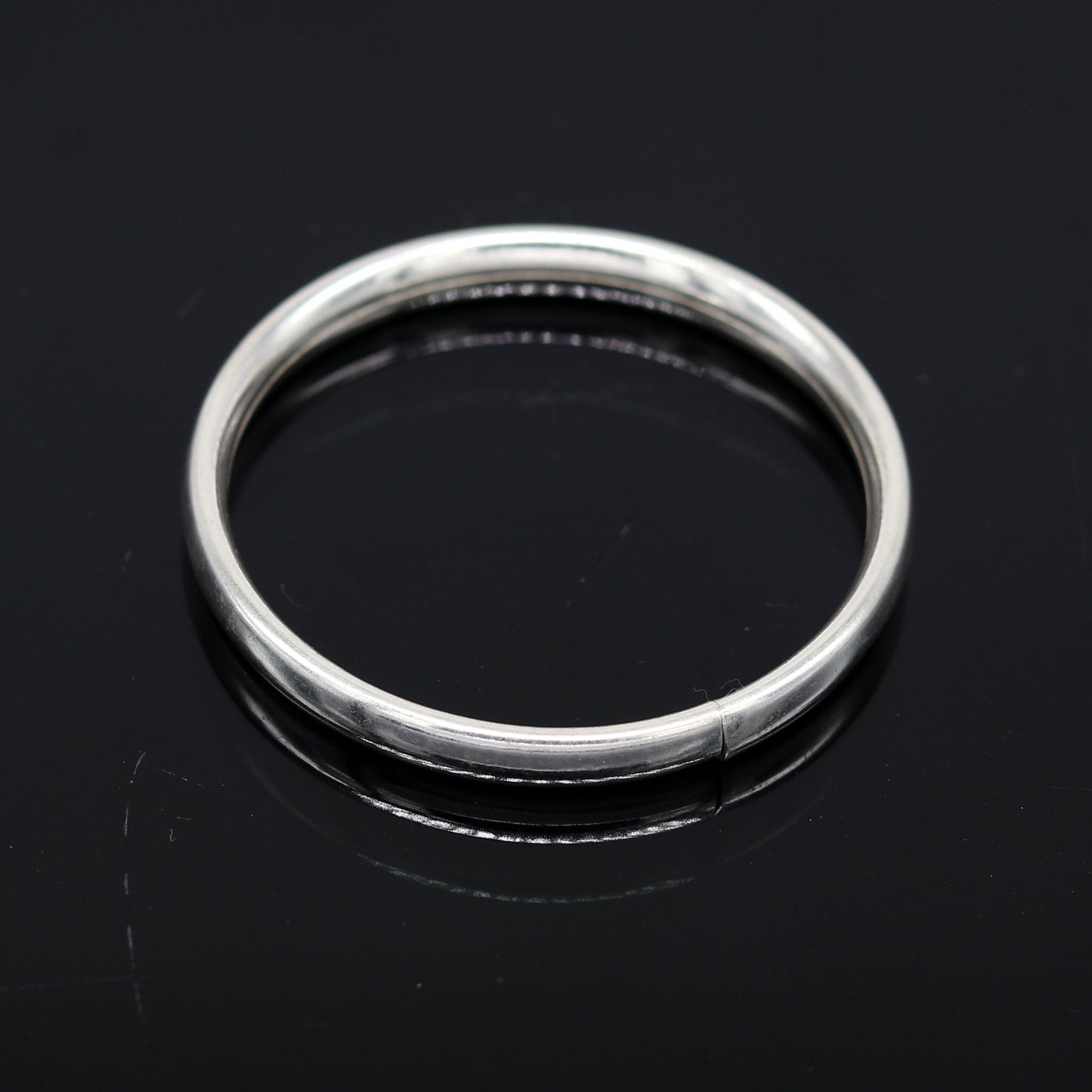 4mm Sterling silver handmade solid kada new born baby bracelet bangle, amazing sikha, punjabi kada, solid silver kids jewelry nbbk121 - TRIBAL ORNAMENTS