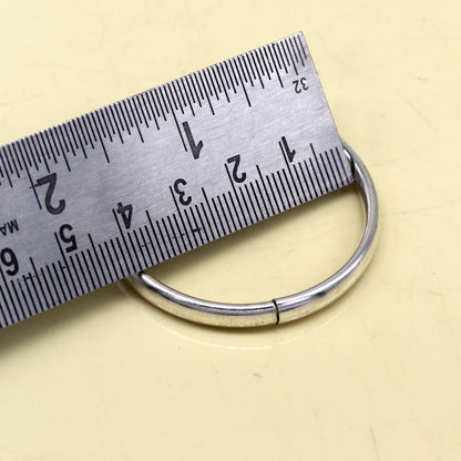Sterling silver baby bracelet bangle with intricate designs, handmade Punjabi kada jewelry for newborns by TRIBAL ORNAMENTS.