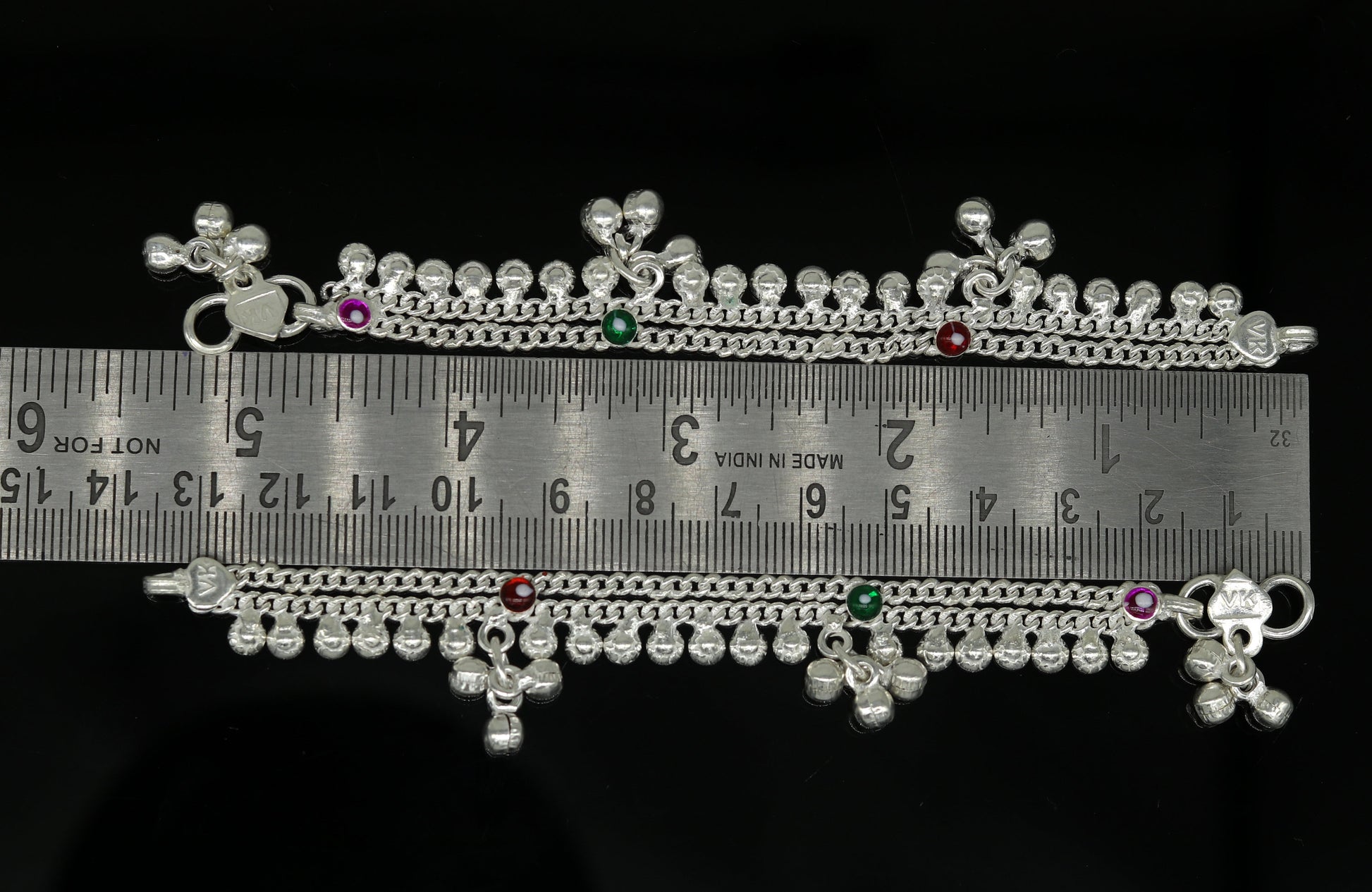 5.2" long Sterling silver handmade amazing silver ankle bracelet baby anklet noisy sound charm customized anklet personalized gifting ank211 - TRIBAL ORNAMENTS