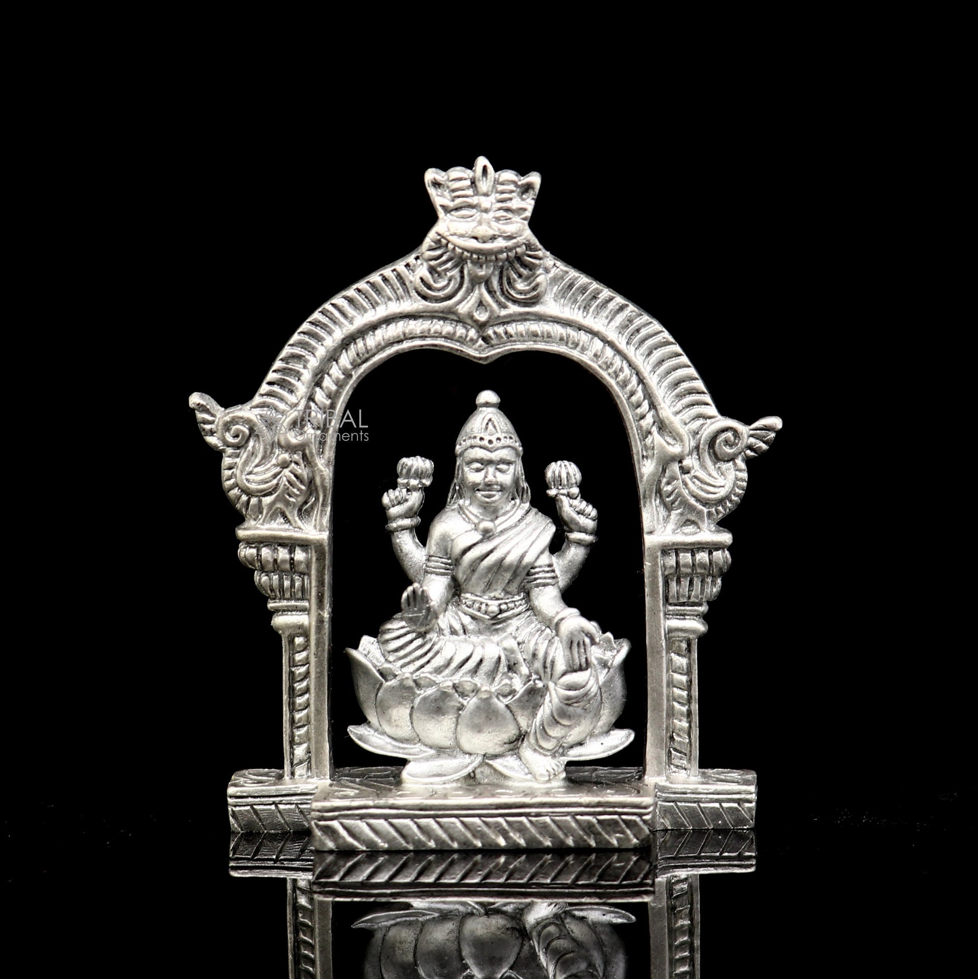 5.3CM  Goddess Lakshmi Divine statue figurine for puja,best way for Diwali festival puja or worshipping for wealth and prosperity art738 - TRIBAL ORNAMENTS