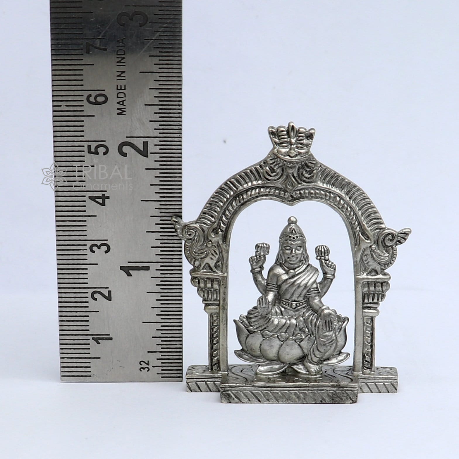 5.3CM  Goddess Lakshmi Divine statue figurine for puja,best way for Diwali festival puja or worshipping for wealth and prosperity art738 - TRIBAL ORNAMENTS