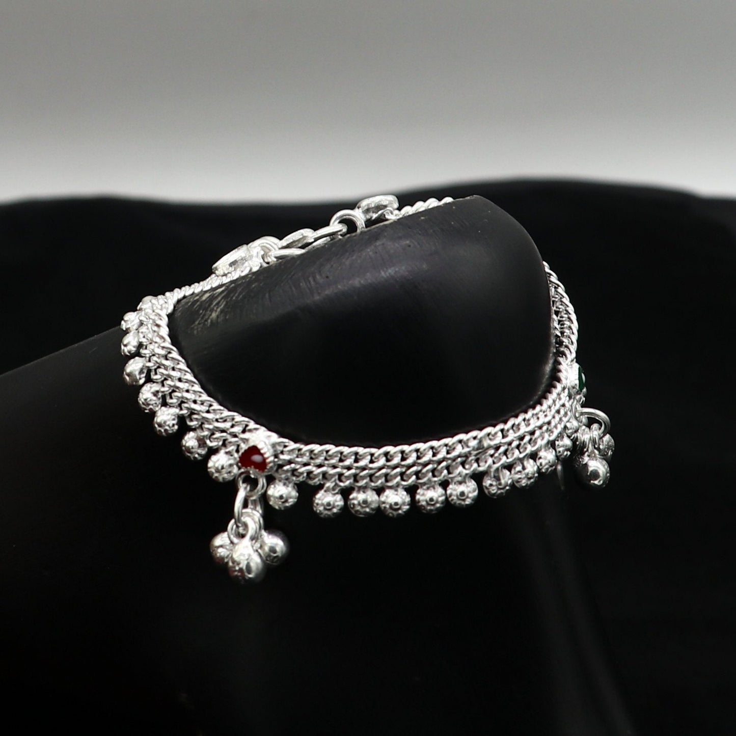 5.5" inch handmade solid sterling silver baby kids ankle bracelet unisex new born baby anklet foot bracelet customized charm bracelet ank389 - TRIBAL ORNAMENTS