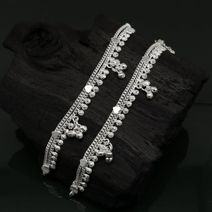 Tribal Ornaments 5.5-inch custom design baby anklet with charming, stunning details, perfect as a special gift for a prince's foot bracelet.