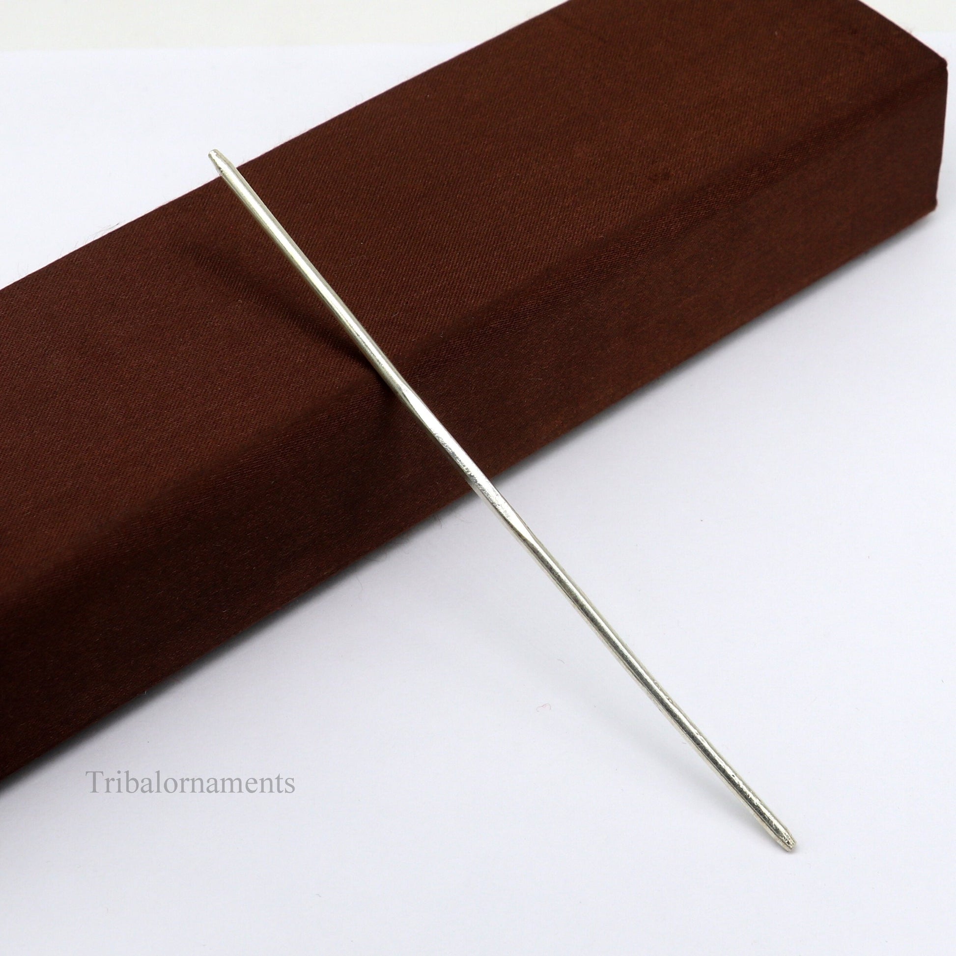 5" inches long handmade solid sterling silver eyeliner stick, kajal sticks, surma stick, fabulous brides vintage style gift su470 - TRIBAL ORNAMENTS