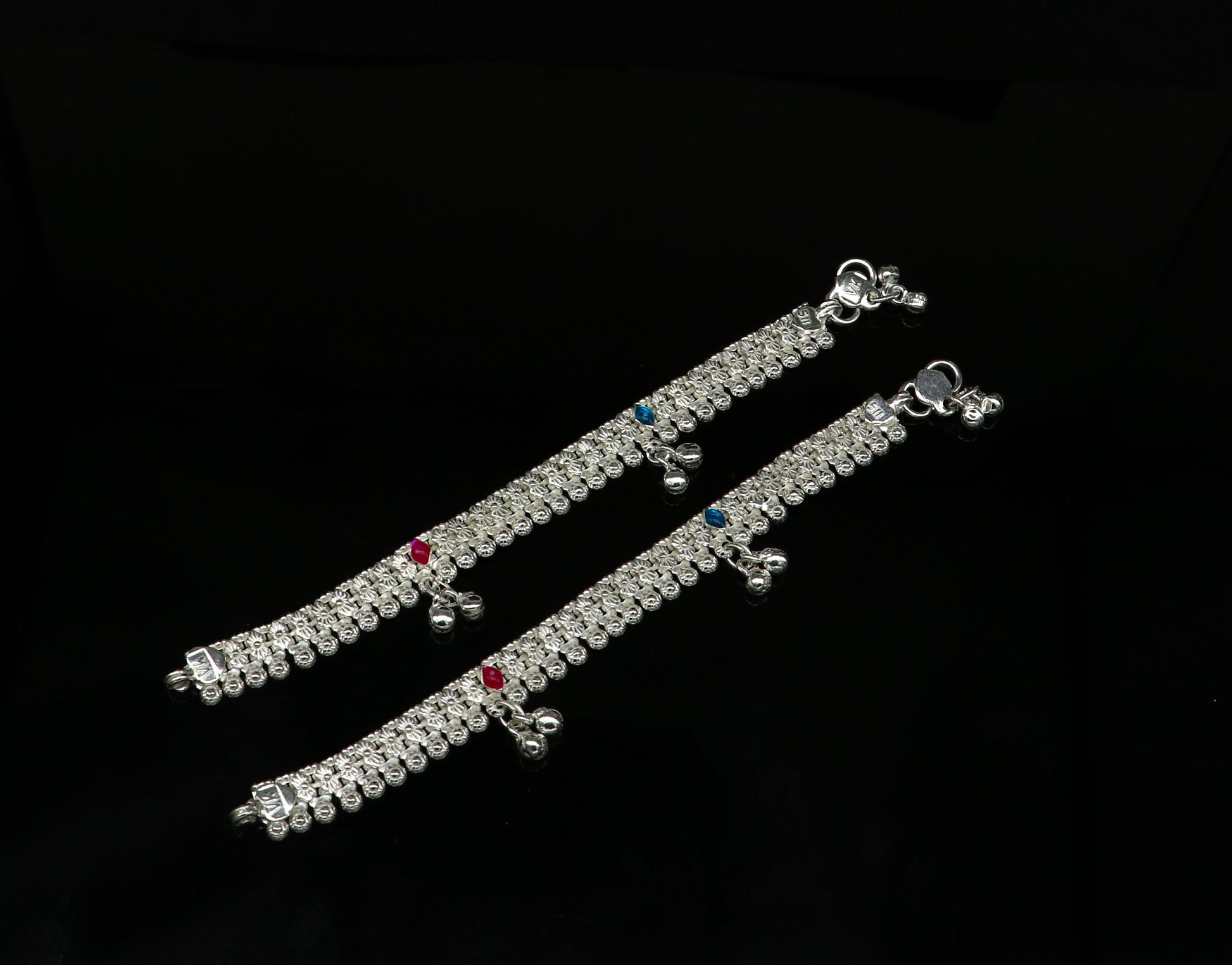 5" inches Sterling silver handmade amazing silver ankle bracelet new born baby anklet noisy Jingling charm anklets jewelry ank275 - TRIBAL ORNAMENTS