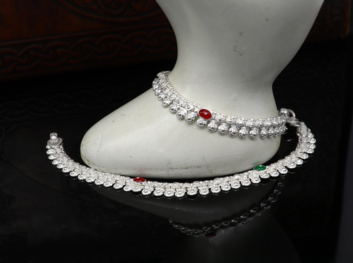 5" long Sterling silver customized baby anklets, gorgeous gift for new born baby anklets kids jewelry, trendy stylish ankle bracelet ank268 - TRIBAL ORNAMENTS