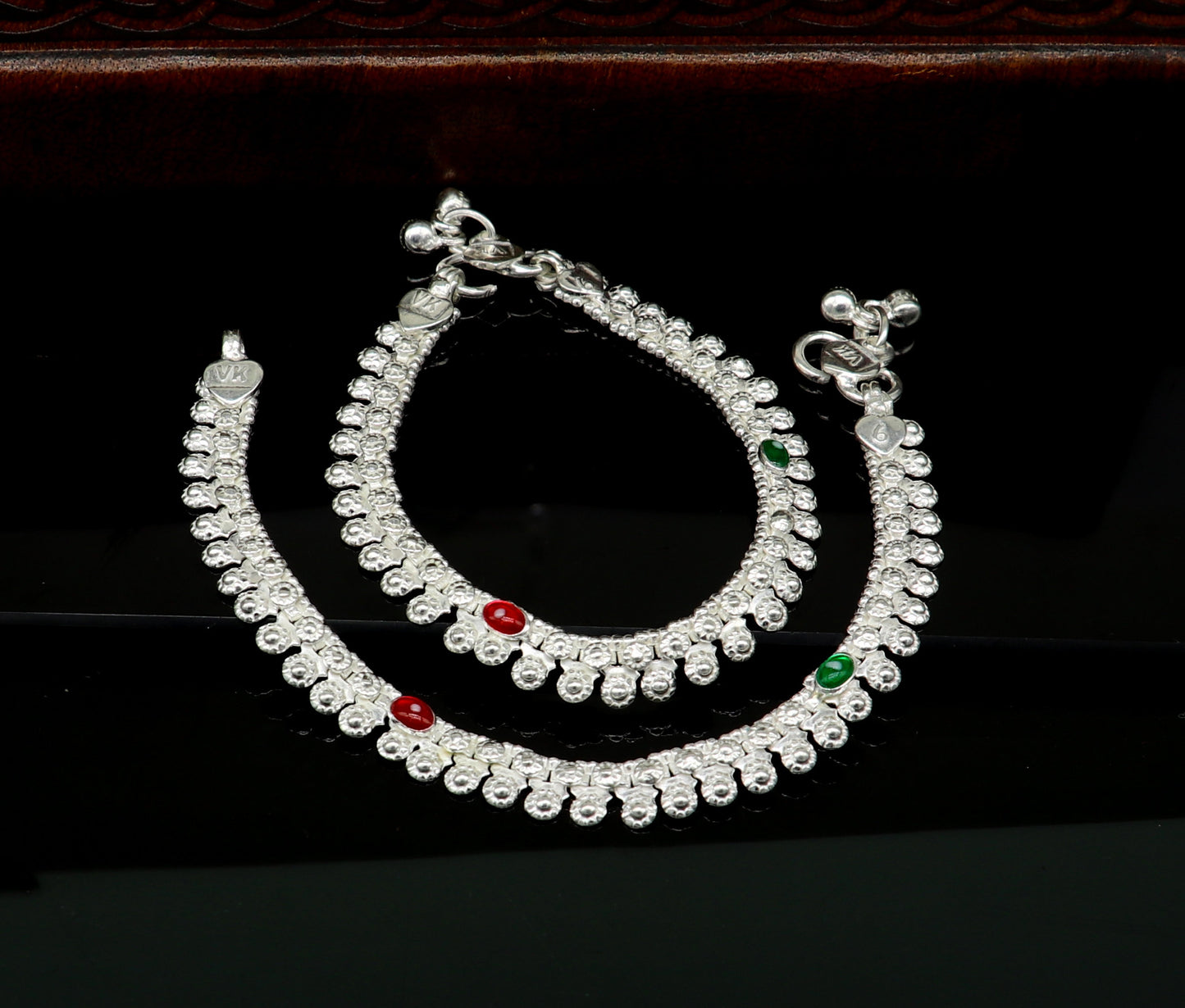 5" long Sterling silver customized baby anklets, gorgeous gift for new born baby anklets kids jewelry, trendy stylish ankle bracelet ank268 - TRIBAL ORNAMENTS