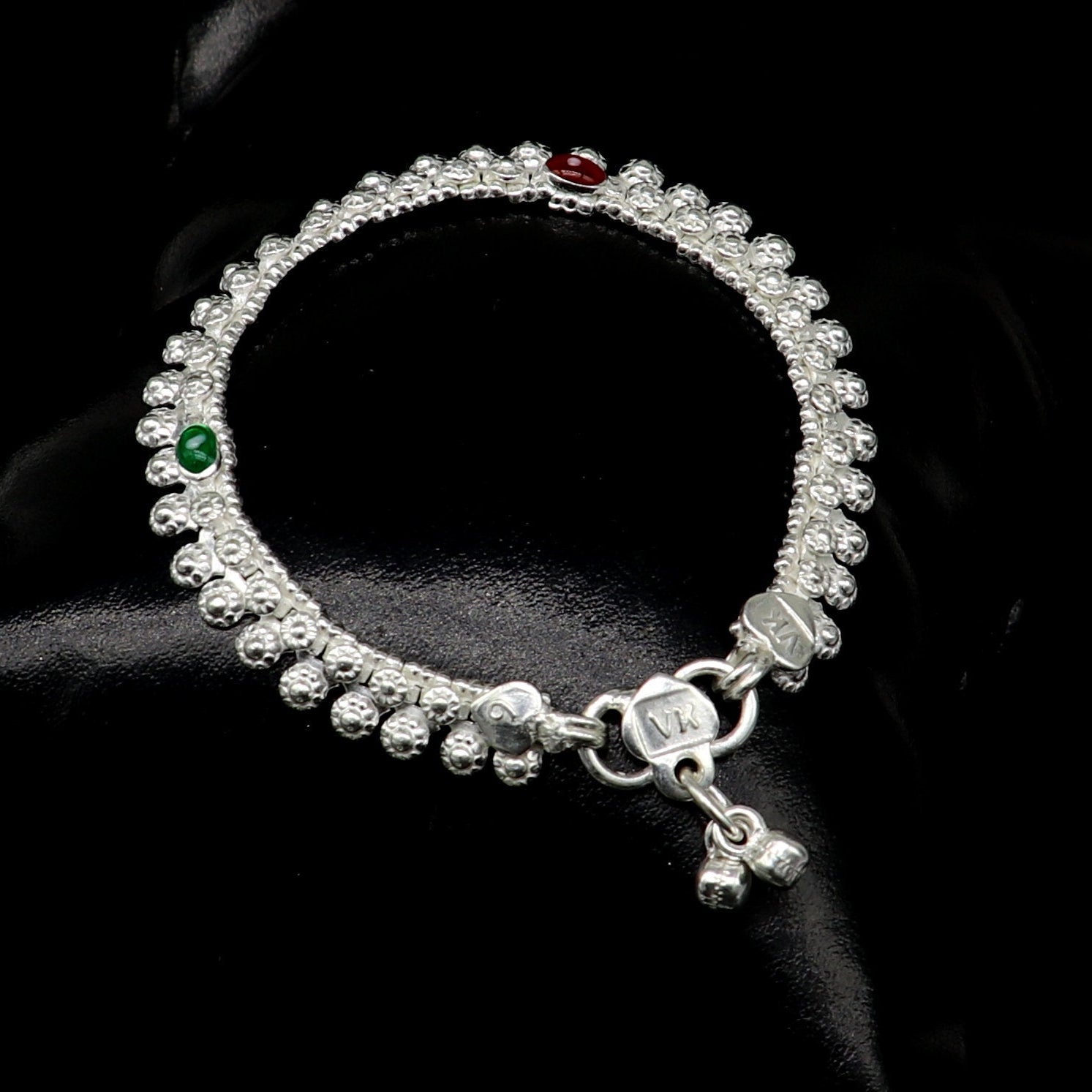 5" long Sterling silver customized baby anklets, gorgeous gift for new born baby anklets kids jewelry, trendy stylish ankle bracelet ank268 - TRIBAL ORNAMENTS