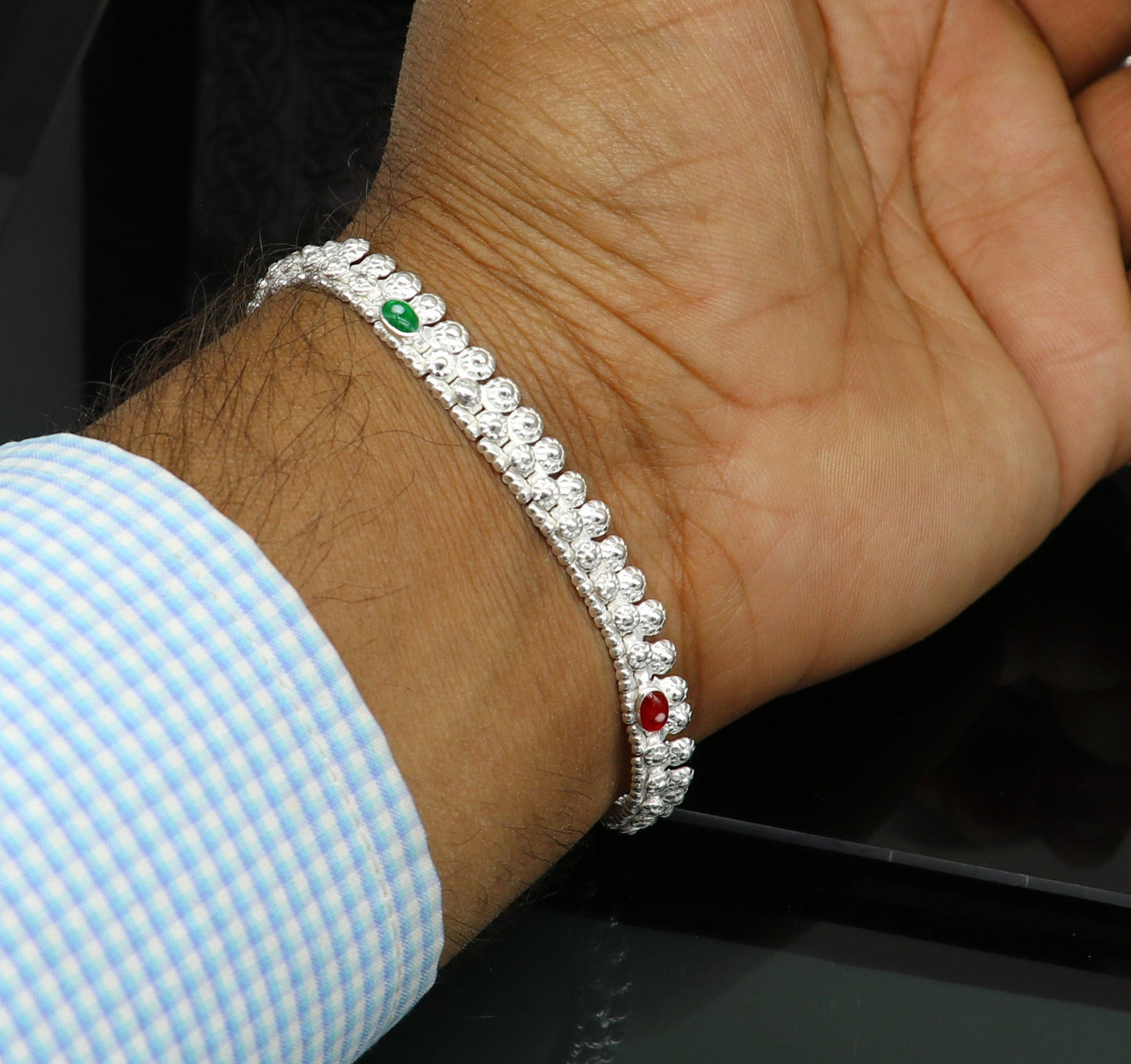 5" long Sterling silver customized baby anklets, gorgeous gift for new born baby anklets kids jewelry, trendy stylish ankle bracelet ank268 - TRIBAL ORNAMENTS