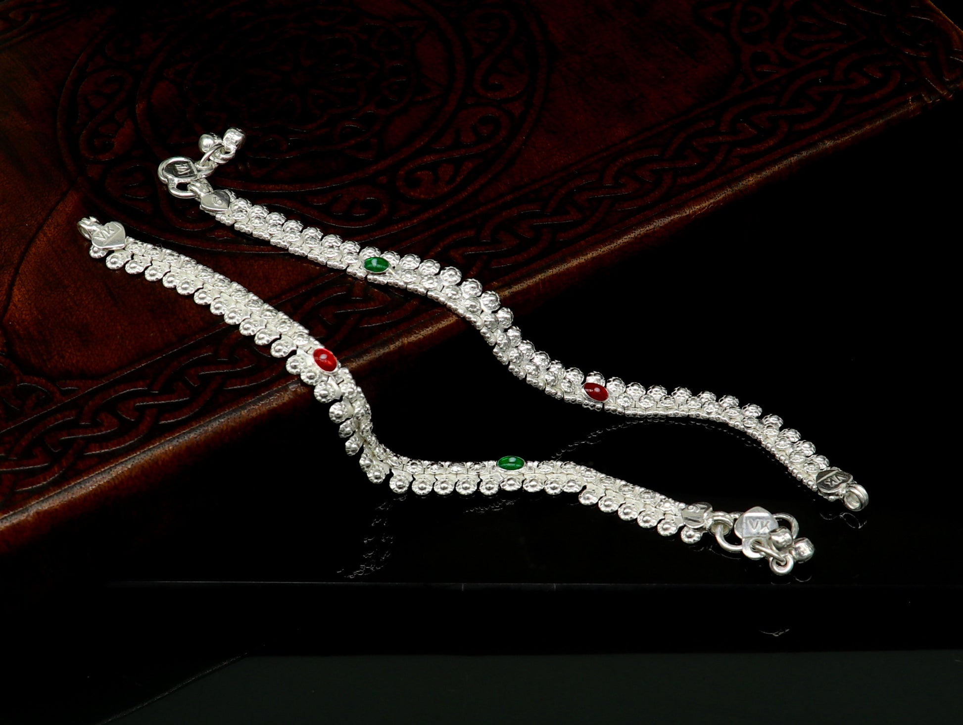 5" long Sterling silver customized baby anklets, gorgeous gift for new born baby anklets kids jewelry, trendy stylish ankle bracelet ank268 - TRIBAL ORNAMENTS